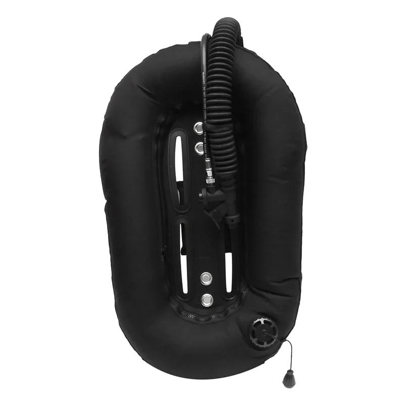 New 30Lbs Scuba Diving Snorkeling Donut Wing Single Tank BCD Buoyancy Compensator Professional Diver Gear,Black