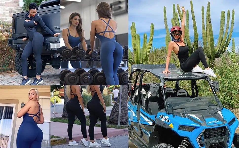 2024 Pad Sleeveless Vest Exercise Crop Yoga Set One Piece Jumpsuit Women Sport Gym Workout Fitness Scrunch Shorts Active Rompers