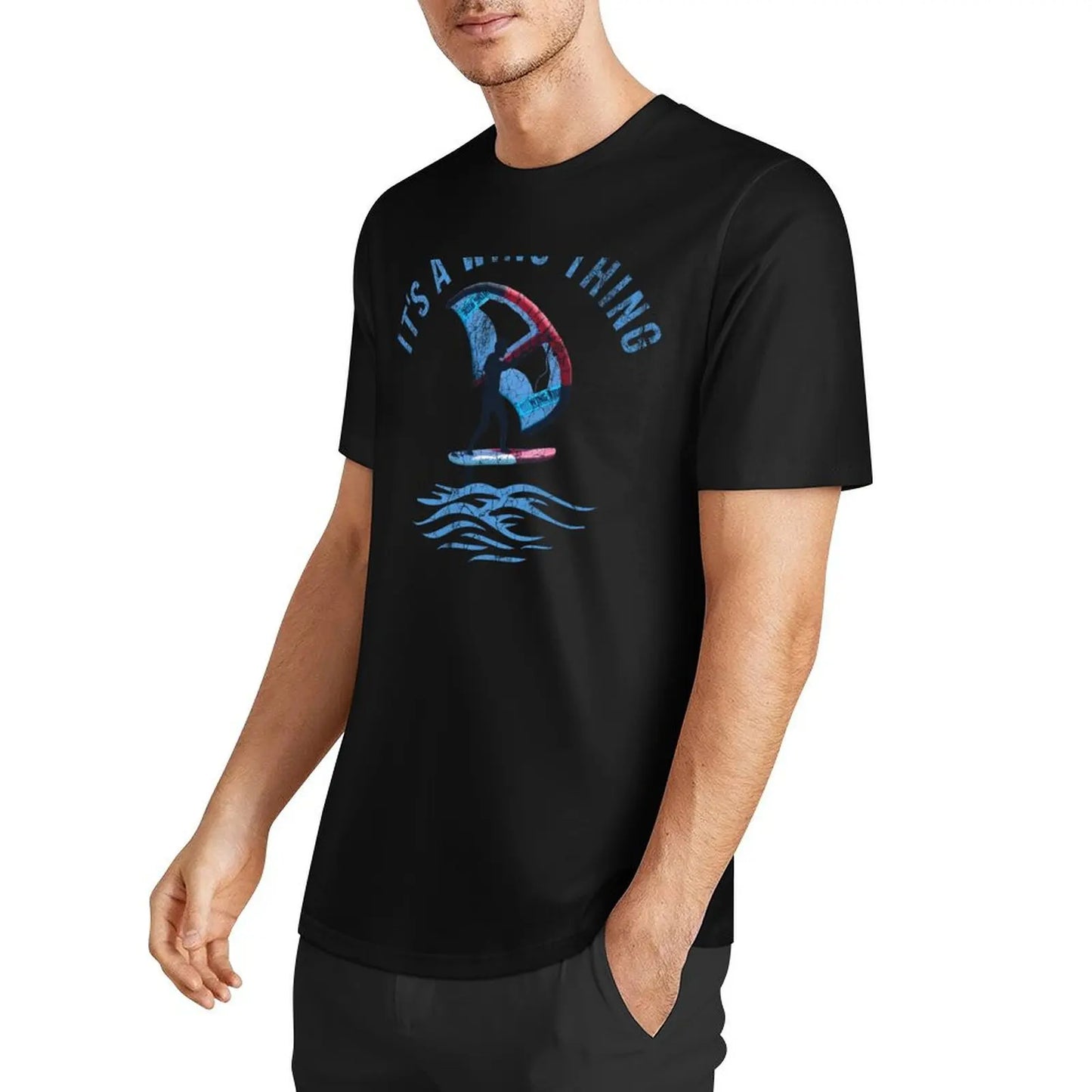 It's a wing thing Vintage Wing Foil Wing Surf Wingfoiler Wingsurfer T-Shirt plus sizes summer top tshirts for men