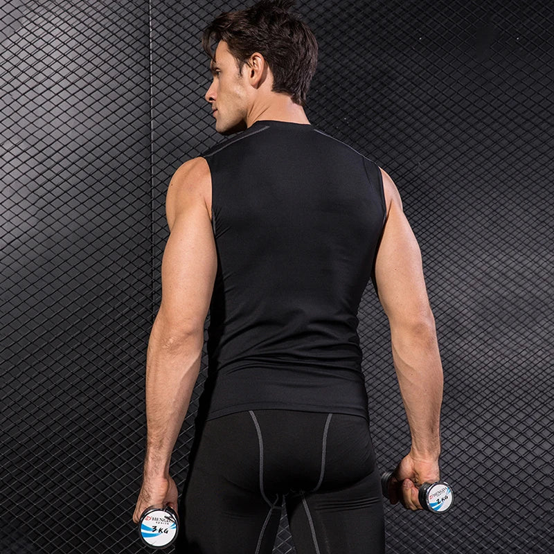 Sports Tights Running Sports Tank Top Men Quick Dry Fitness Tank Top Outdoor Summer