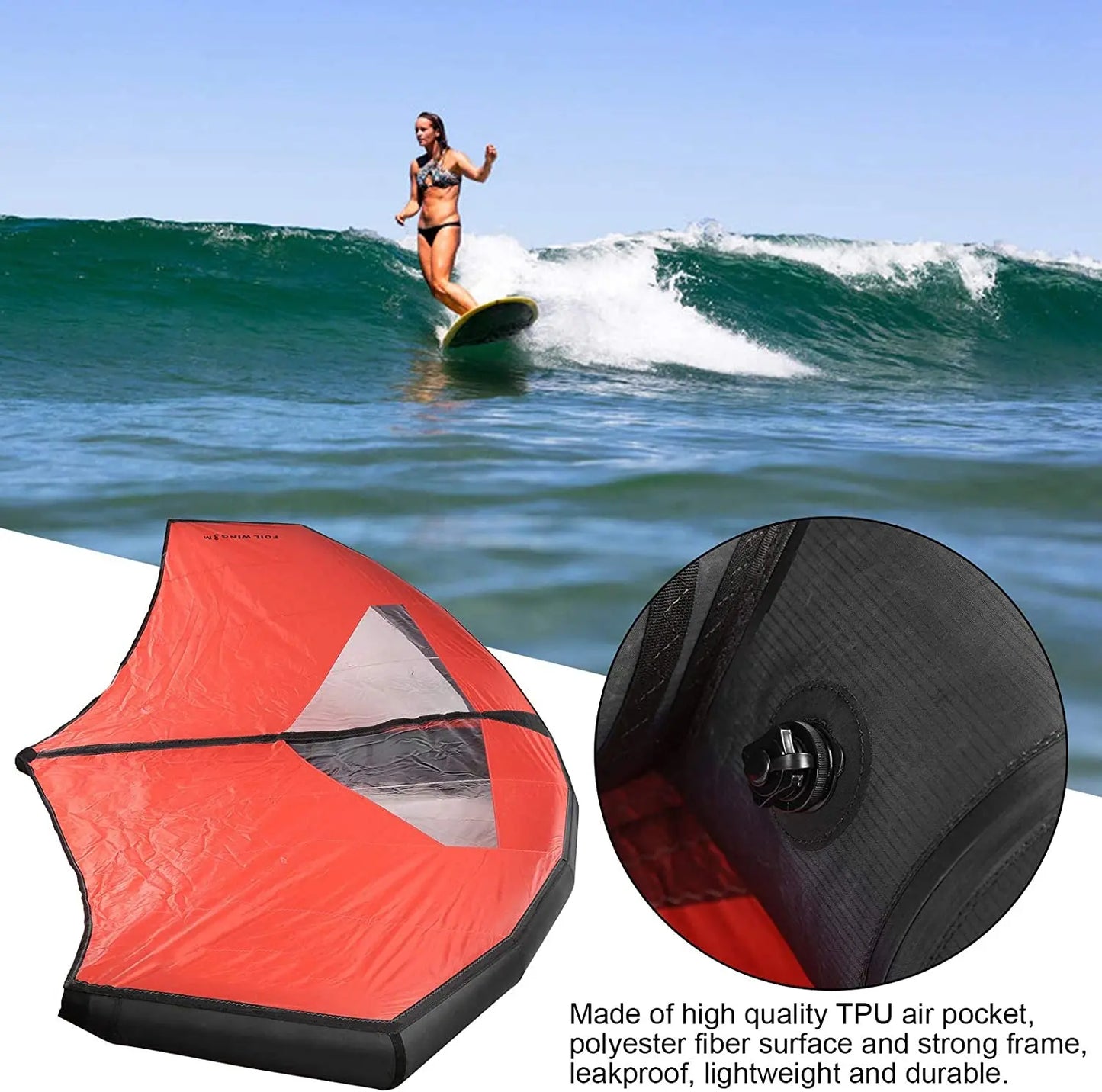 Customs Logo Foil Wing Kite Handheld Inflatable Wing Foil Kitesurfing Wingsurfer Kite Snow Surfing Ski Surfing With Accessories