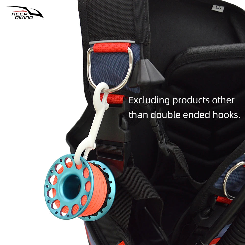 1 PCS KEEP DIVING 316 Stainless Steel Scuba Diving Double Ended Hook Accessory For Equipment BCD Chioce Snap Bolt kit Quick Draw