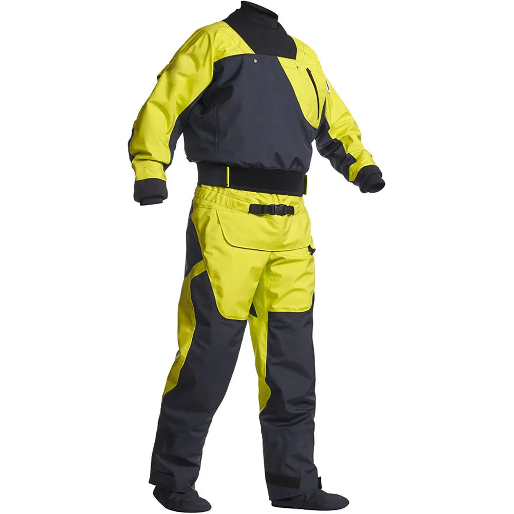 Men's Kayak Drysuit, 3-Layer Waterproof Fabric, Latex Gasket, Neoprene Thrust, Ocean River M42