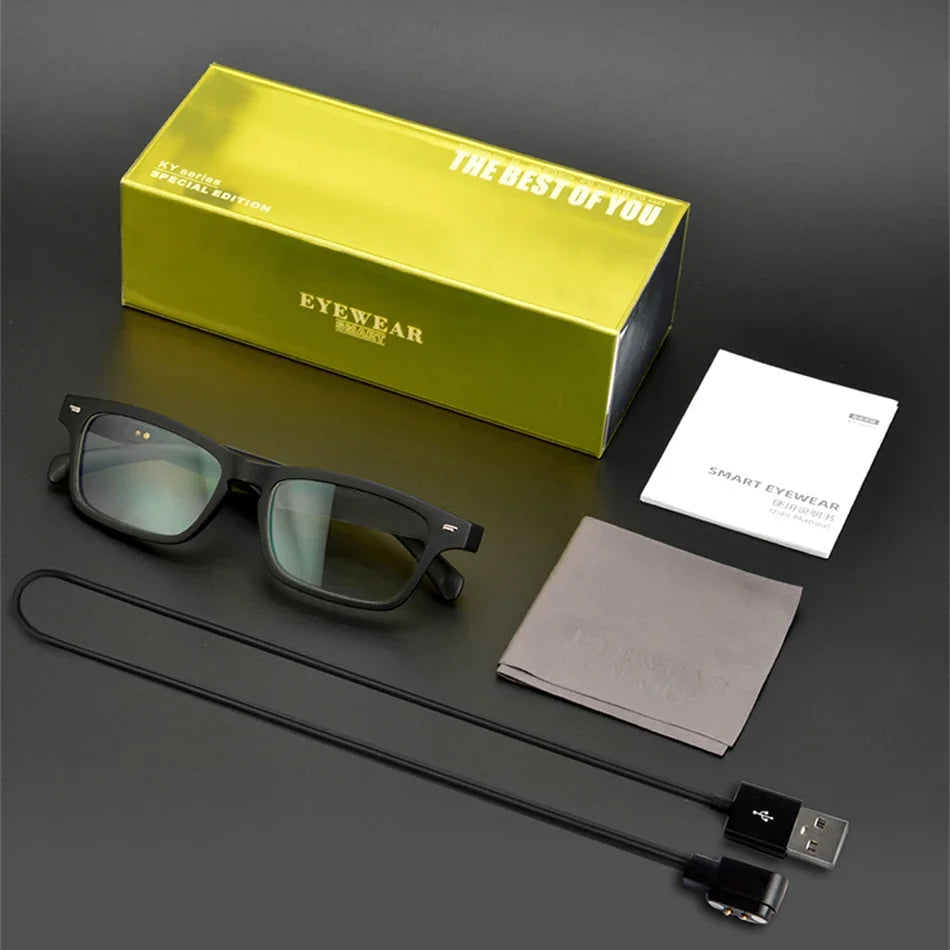 2024 Smart Glasses Wireless Bluetooth Music Glasses Smart Anti-Blue Light HD Bluetooth Call Outdoor Sports Polarized Sunglasses