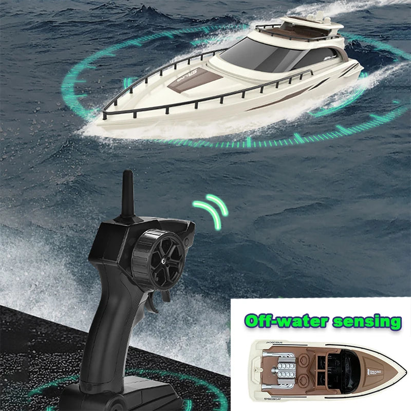 TKKJ 2.4G RC Boat Mini Remote Control Boat 1/28 Scale Dual Motor 15KM/H Fast Speed Electric Water RC Speedboat Boy Toy Gift