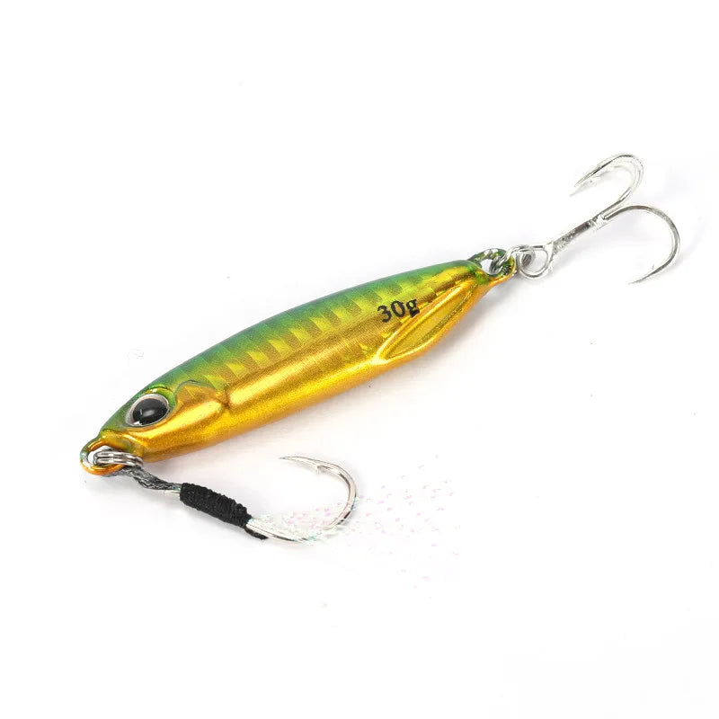 Sea Fishing Metal Jigging Spoon 3D Print Laser Artificial Bait Boat Fishing Jig Lures Super Hard Fish Fishing Lures