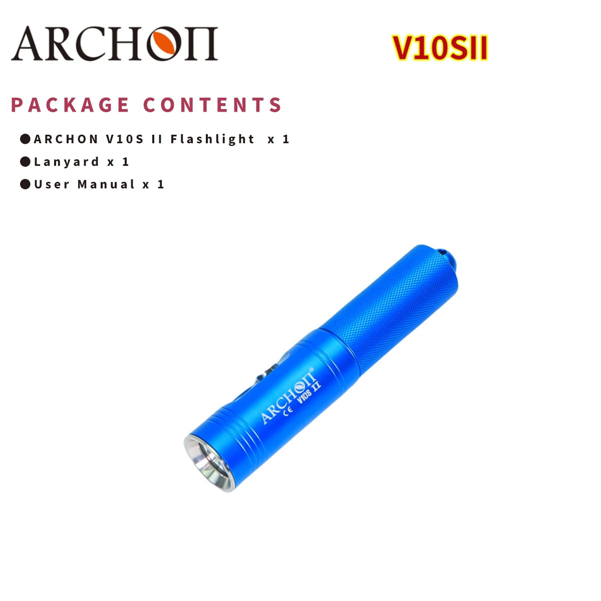 ARCHON V10S II 1200LM LED Diving Flashlight Lanter Diving Flashlight Underwater Diving Flashlight