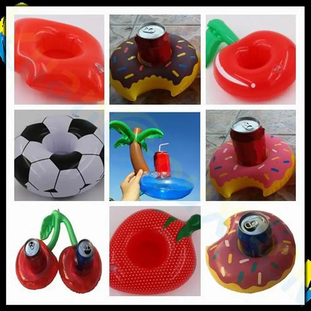 Inflatable Drink Holders Floating Toy Pool Party Bath drinking cup Seat Boat Kids Swimming Inflatable Float Water Fun Pool Toys