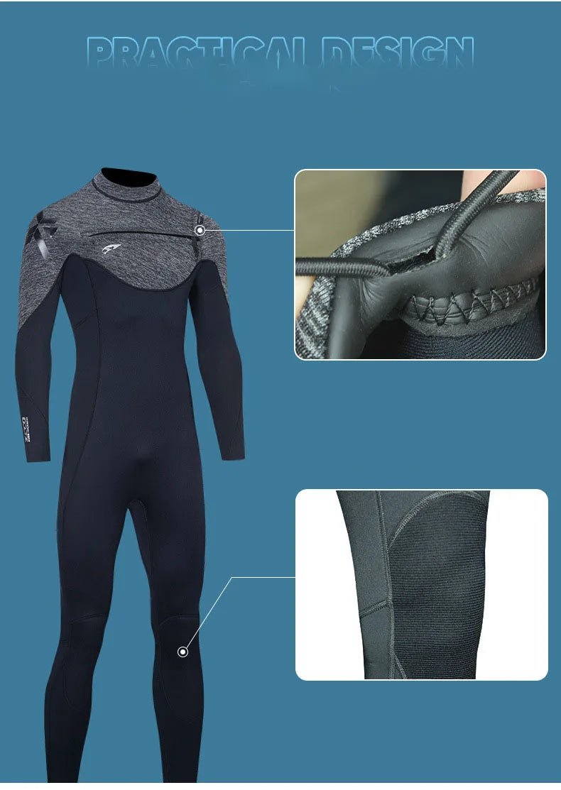Men Women Neoprene Wetsuits 3/2MM Surf Suit Snorkel Swimwear Winter High elasticity Rash Guards Spearfishing Scuba Diving