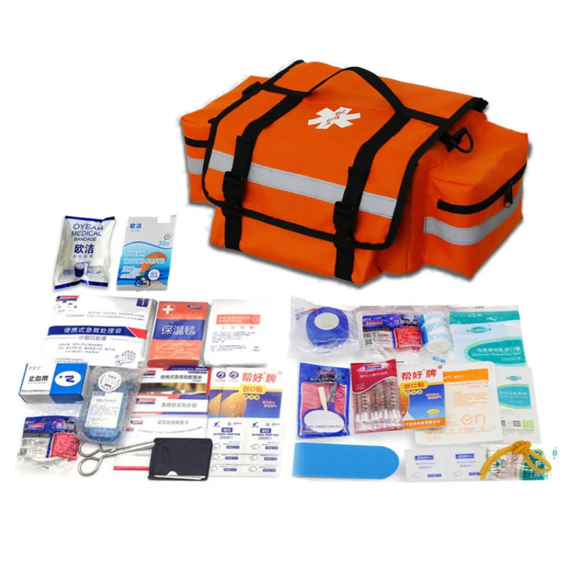 Armazenamento médico vazio bolsa de emergência organizador saco de primeiros socorros kit sobrevivência compacto leve para casa viagem ao ar livre acampamento