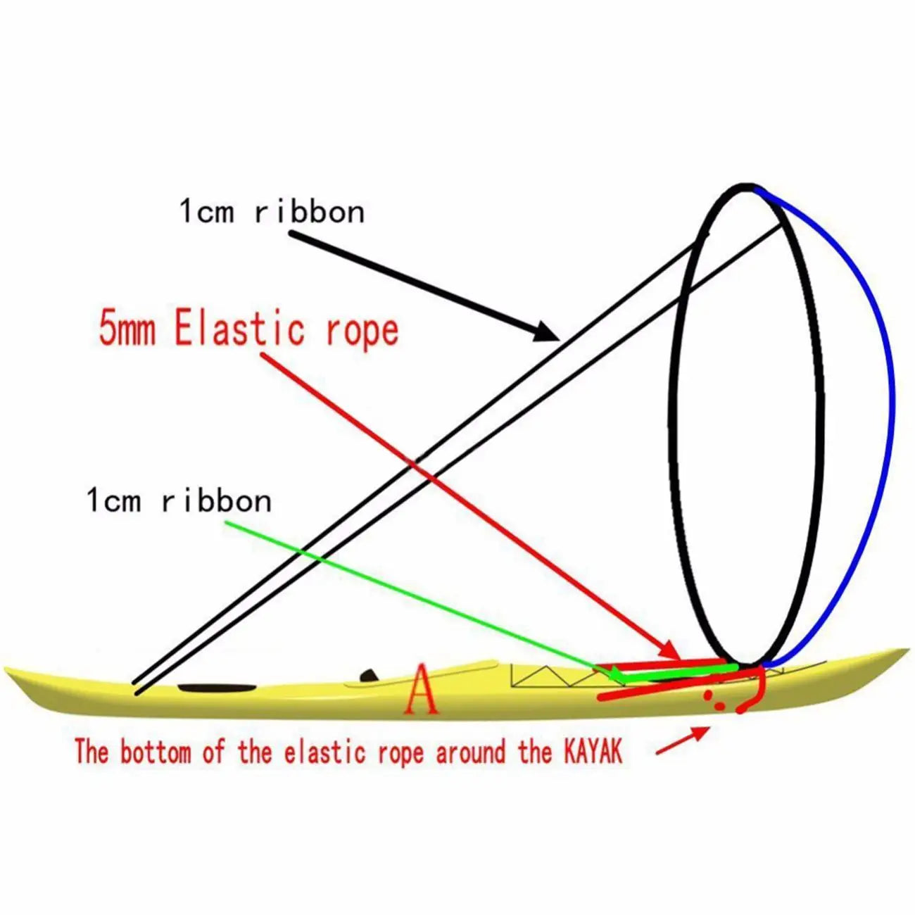 42'' Foldable Kayak Boat Wind Sail Surfing Wind Paddle Kayak Sail Durable Downwind Paddle Rowing Boats Wind Window Drop Ship Hot