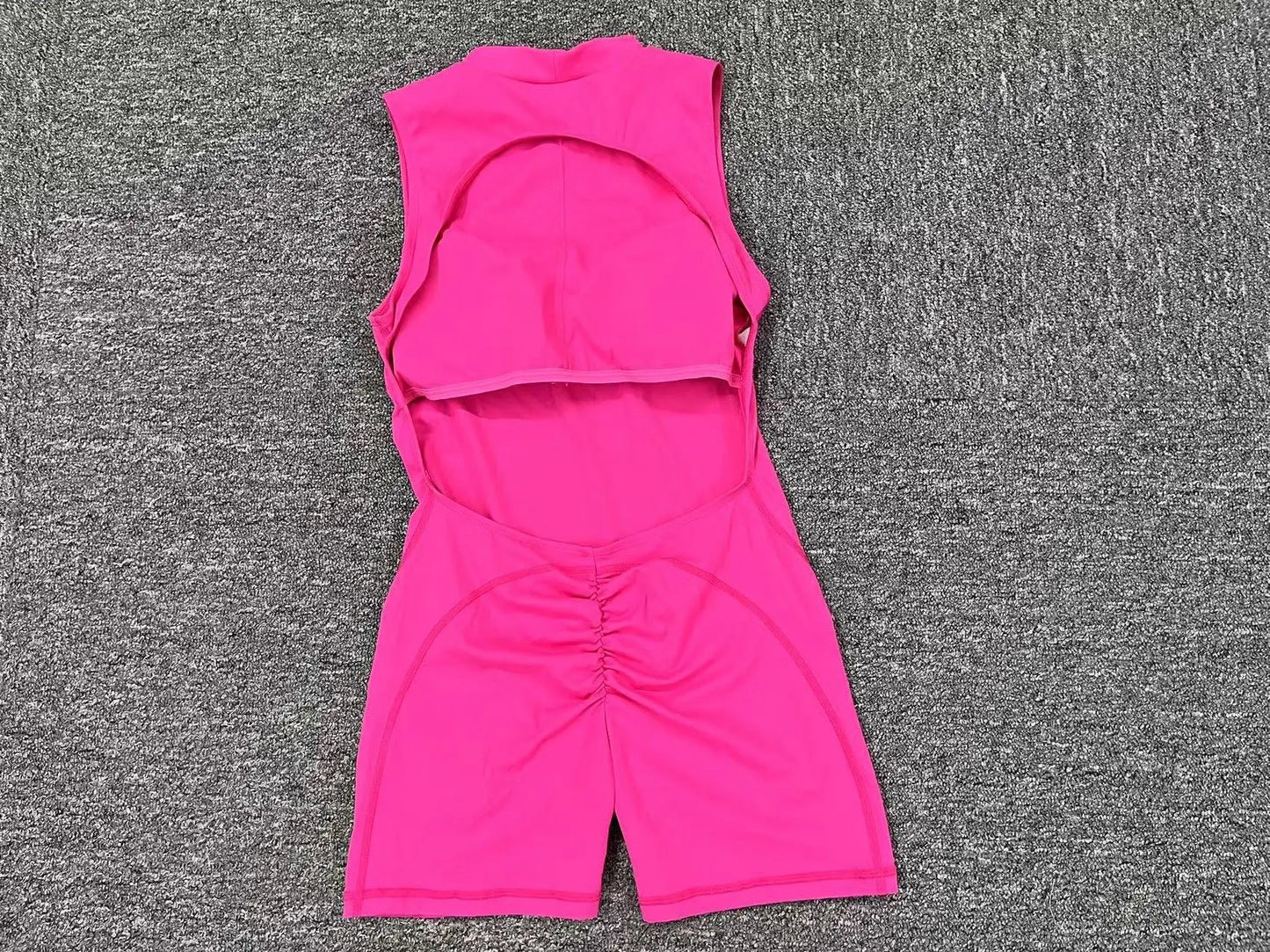 2024 Pad Sleeveless Vest Exercise Crop Yoga Set One Piece Jumpsuit Women Sport Gym Workout Fitness Scrunch Shorts Active Rompers