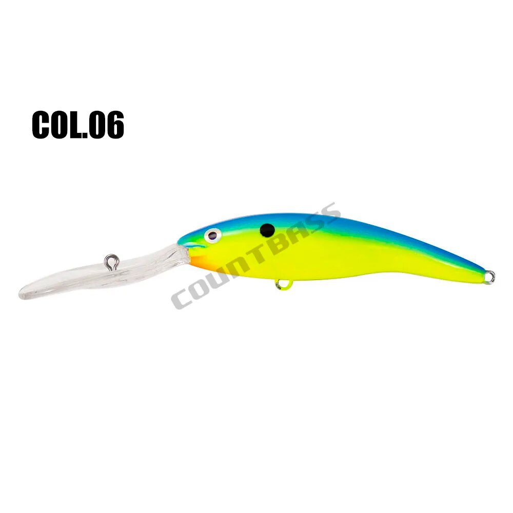90mm 14.6g Countbass Deep Tail Wobbler La Peche Au Leurre Floating Diving Depth 6M Crankbait Chatterbait Fishing Lures Hard bait