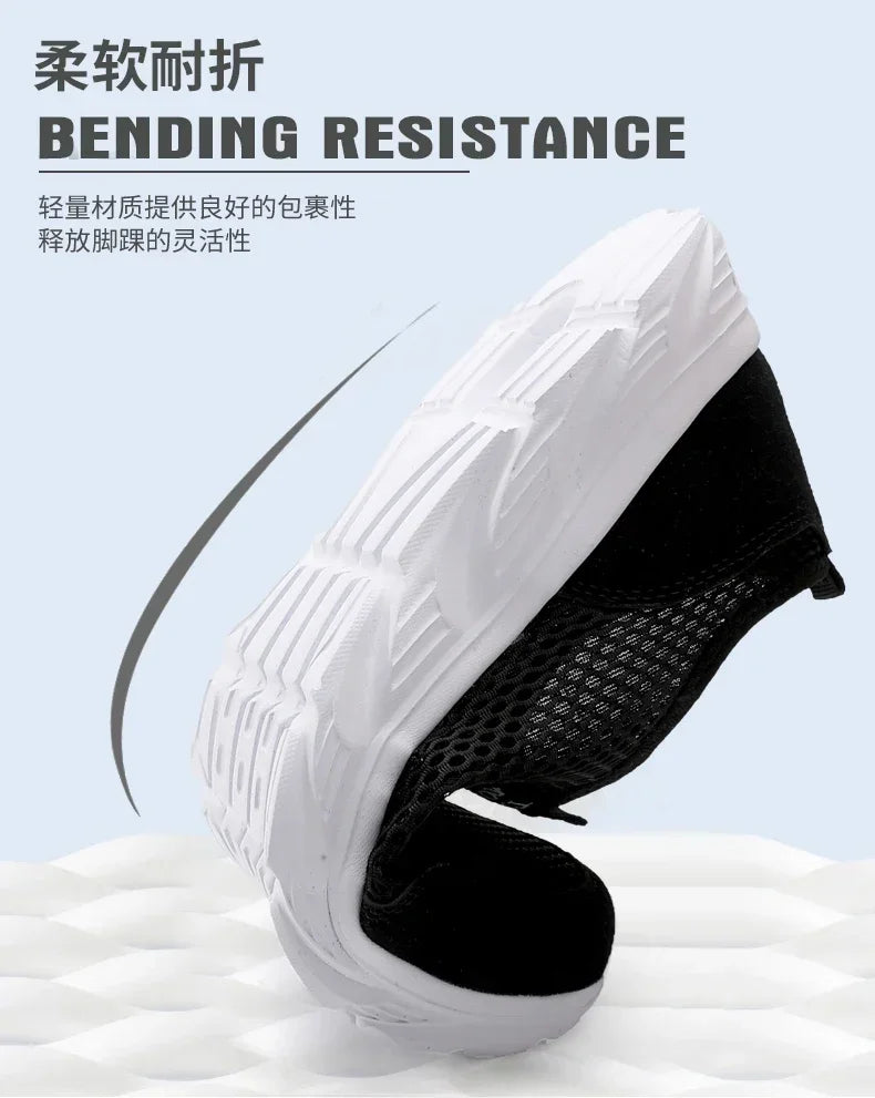 YRZL Sneakers Men Summer Casual Shoes Men Mesh Breathable Outdoor Non Slip Sports Shoes Slip on Loafers for Men Pius Size 38-46