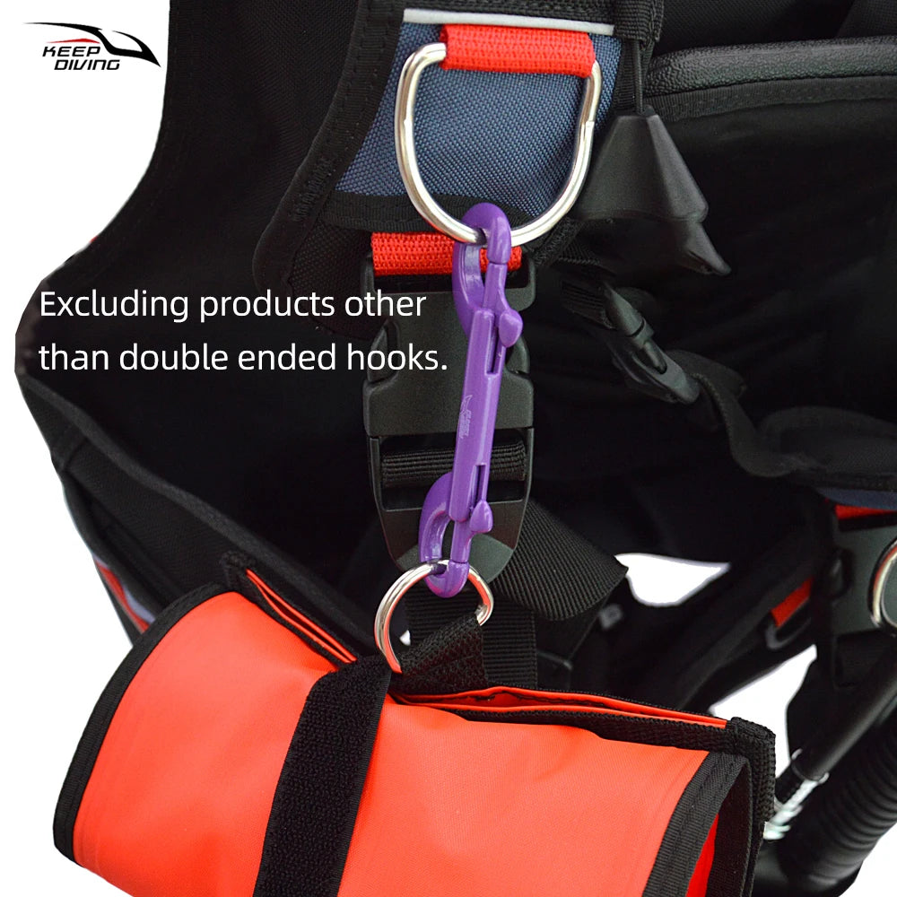 1 PCS KEEP DIVING 316 Stainless Steel Scuba Diving Double Ended Hook Accessory For Equipment BCD Chioce Snap Bolt kit Quick Draw