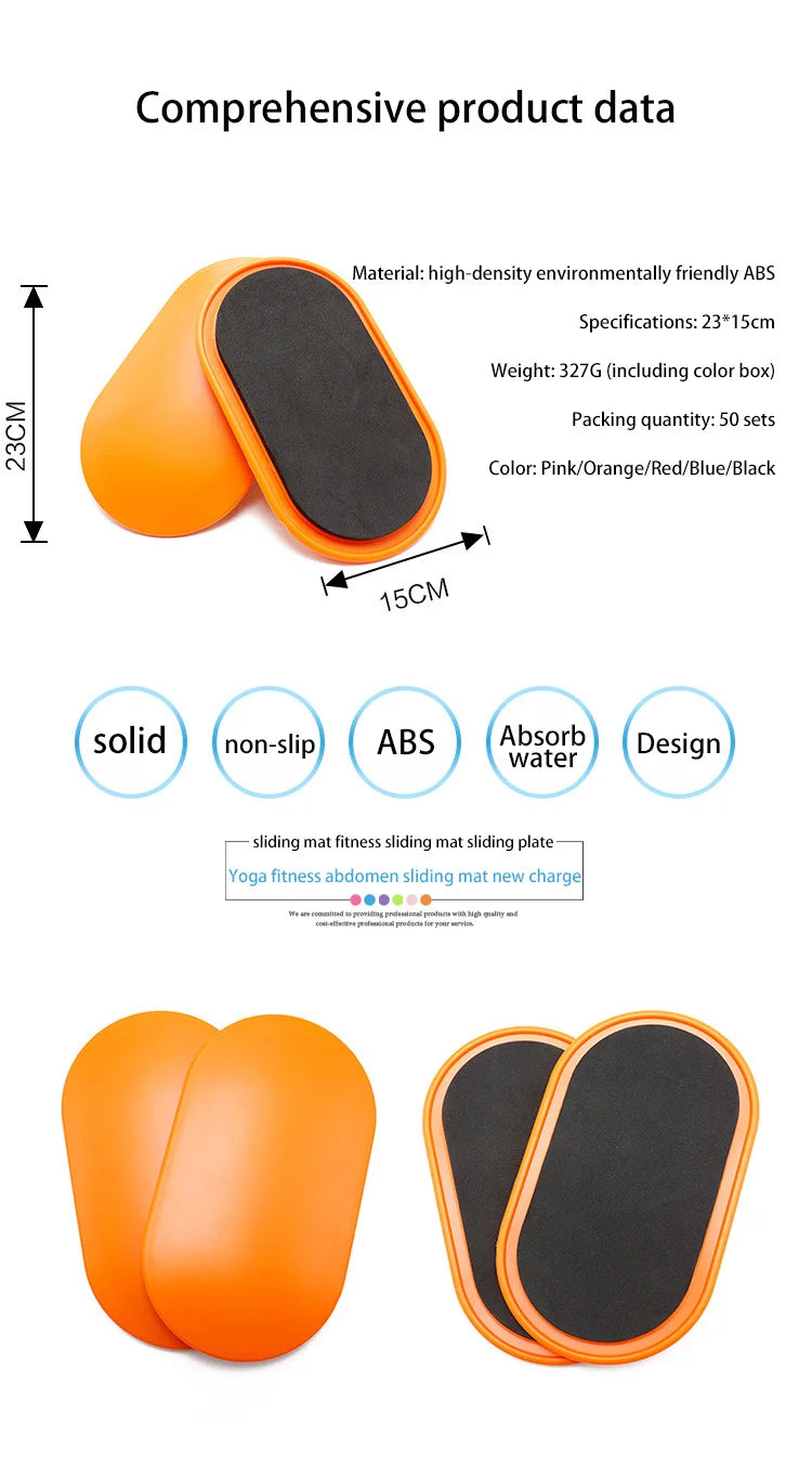 a pair Dual Sided Gliding Discs Core Sliders Core Fitness Training Tool, Gym Home Abdominal & Total Body Workout Equipment