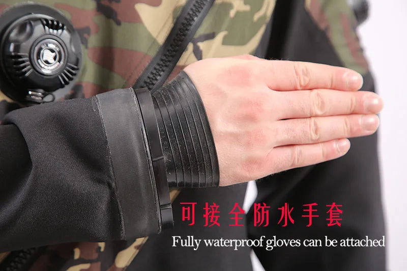 Unisex Drysuit UK Waterproof and Breathable Plus Size (L XL XXL) for Adults 5mm Wetsuits for Diving