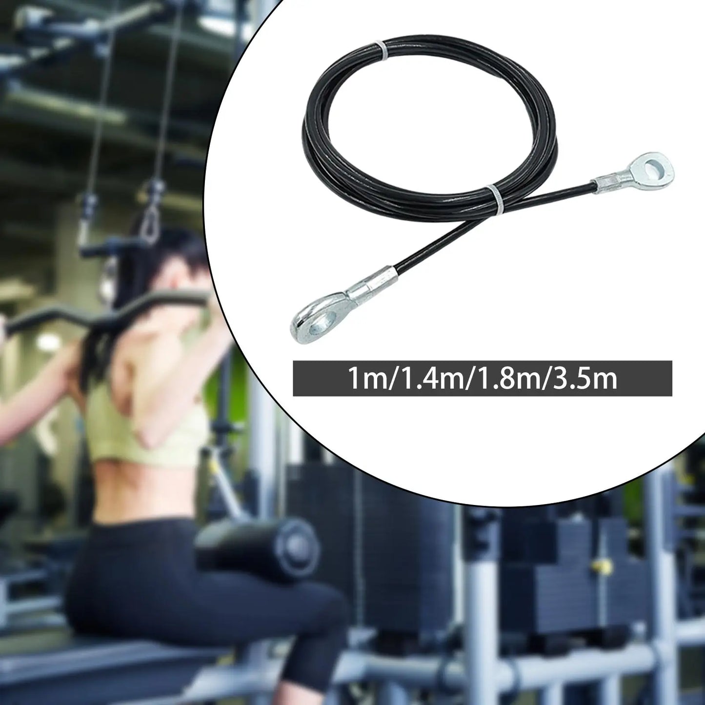 Home Gym Cable 5mm Steel Wire Rope Lifting Equipment Fitness Extension Cable