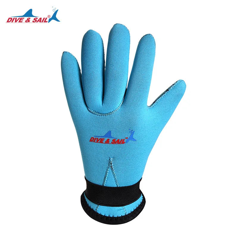 Kids Water Gloves, 3mm Neoprene Five Finger Warm Wetsuit Winter Gloves for Scuba Diving Snorkeling Paddling Surfing Kayaking