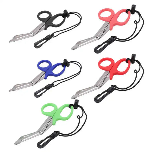 Diving Shears Safety Diving Scissors Stainless Steel Diver Shears with Lanyard and Buckle Diving Accessories