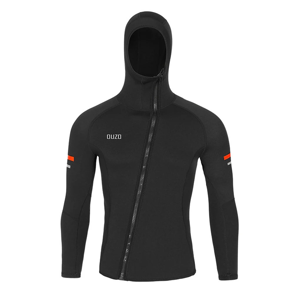 1.5MM Neoprene Wetsuit Top Men Surf Scuba Diving Jacket Underwater Fishing Kitesurf Clothing Wet Suit Diving Top for Water Sport