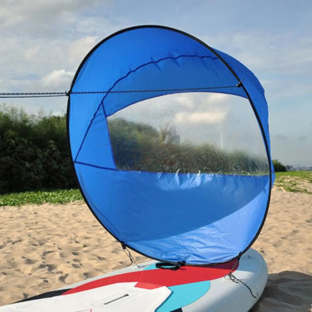 42 Inch Folding Kayak Wind Paddle Sailing Popup Paddle Sail With Clear Window For Kayaks Canoes Inflatable Boats Paddle dropship