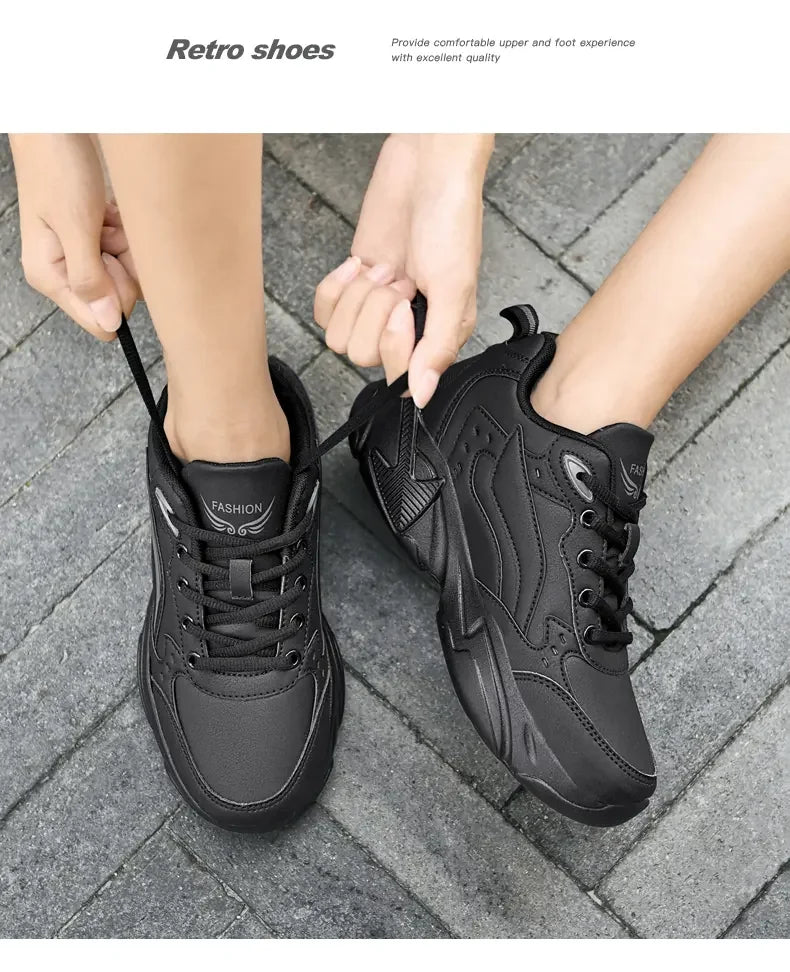 SYTK PU Leather Sneakers Men Casual Shoes Sports Boys Pure Black Plus Big Size 47 48 Tenis Masculino Shoes