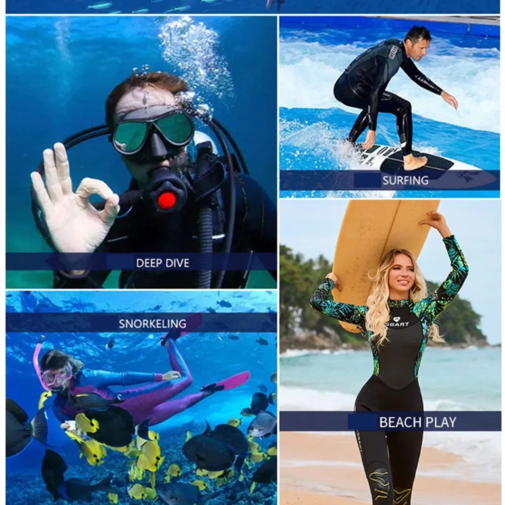 Neoprene Women's Surf Suit Wetsuit 3mm Diving Suit Kayak Kitesurf Swimsuit Winter Swimwear Female Rash Guards Roupa De Mergulho