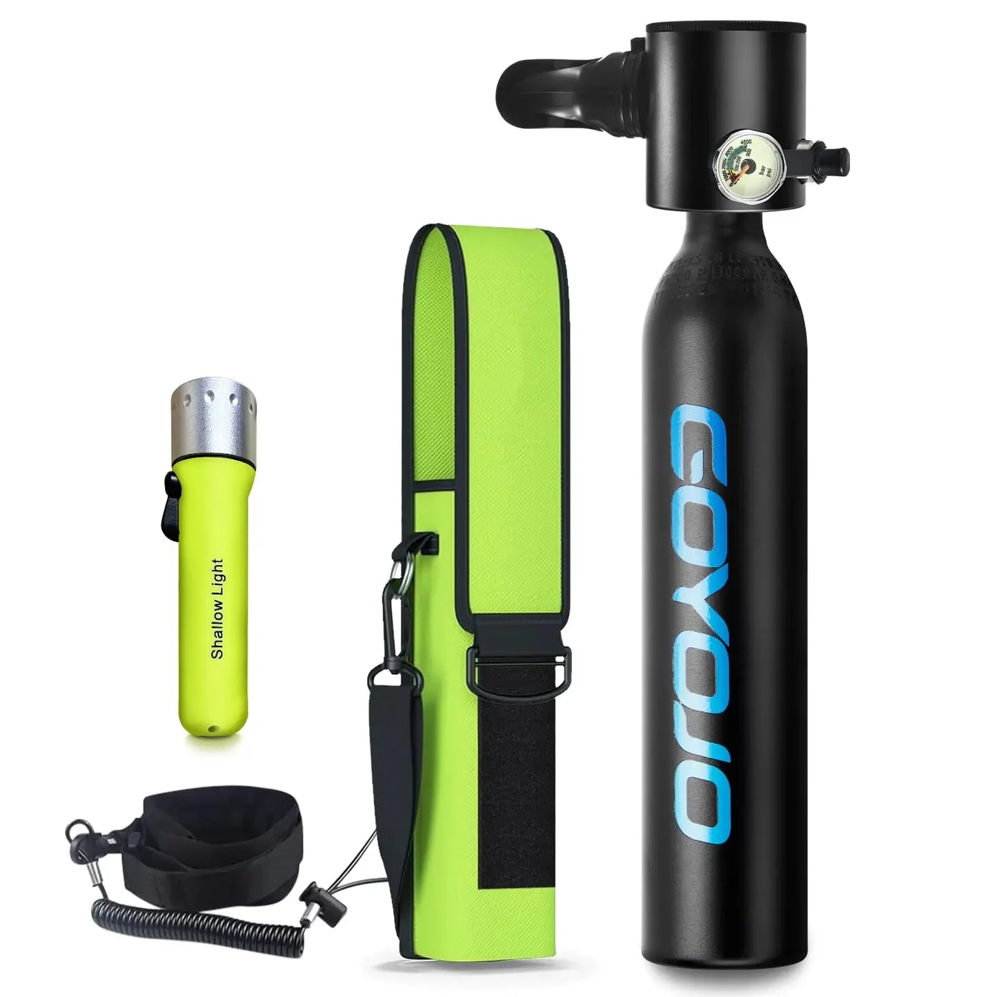 Mini Scuba Tank, 6-12 Minutes Diving Tank, Portable Lung Tank Kits with 3000 PSI Max Pressure 0.5L Small Scuba Diving Tank