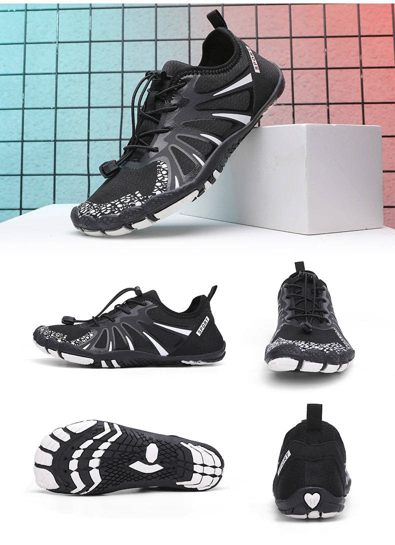 Men's Water Shoes Rubber Soles Nonslip Breathable Fast Drying Shoes Leisure Climbing Beach Swimming Shoes 2024 New