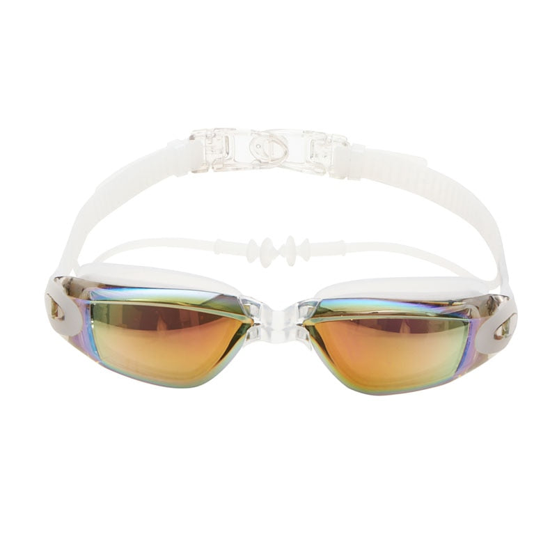 Optical Swimming Goggles Men Women Myopia Pool Earplug Professional Waterproof Swim Eyewear Prescription Adult Diving Glasses