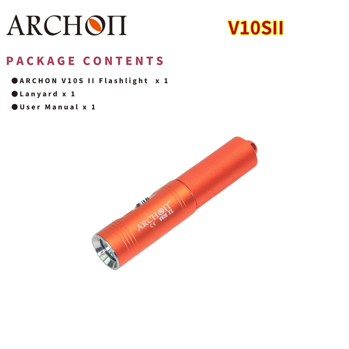 ARCHON V10S II 1200LM LED Diving Flashlight Lanter Diving Flashlight Underwater Diving Flashlight