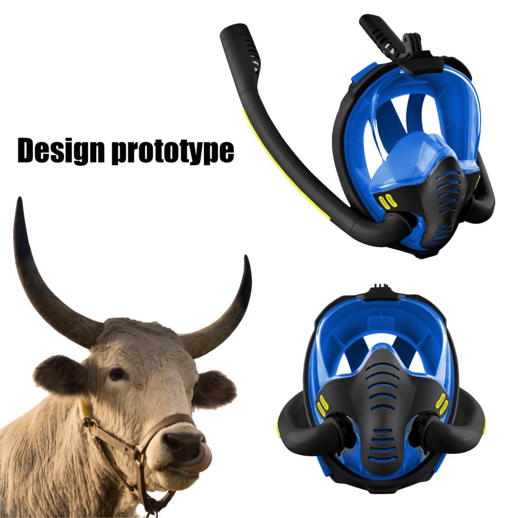 2022 Summer Newest Design Double Tube Scuba Diving Mask Full Face Snorkeling Mask Underwater Anti Fog Snorkeling Diving Set