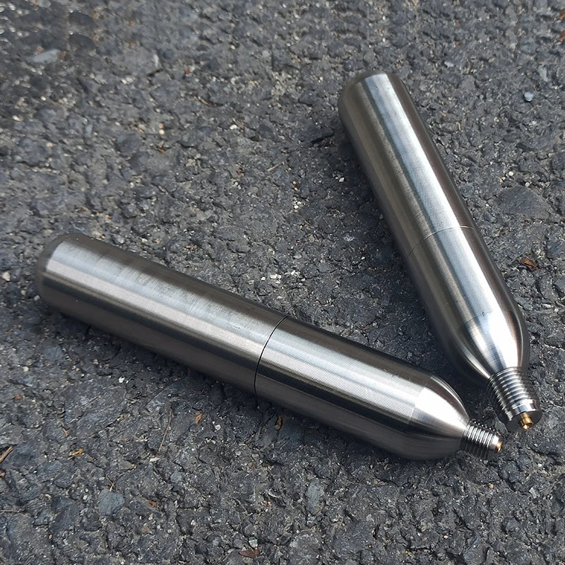 304 Stainless Steel Cylinder 33g CO2 Cartridge Refillable Inflatable Life Vest Scuba Ski Lifesaving Home Sodastream Water Beer