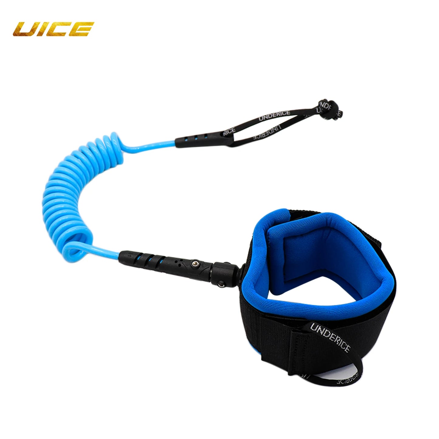 Surfboard Ankle Leash 5.5mm 5FT Surf Leash Surfing Elastic Coiled SUP Paddle Leash Super Strong Webbing Surf Leg Rope