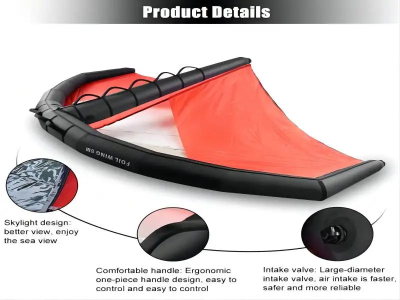 Customs Logo Foil Wing Kite Handheld Inflatable Wing Foil Kitesurfing Wingsurfer Kite Snow Surfing Ski Surfing With Accessories