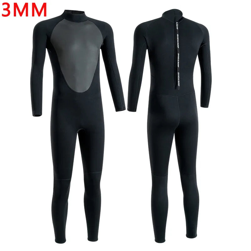 3MM Wetsuits Men Neoprene Diving Surfing Swimming Full Suits Cold Water Keep Warm Zipper Water Sports Full Diver Suit