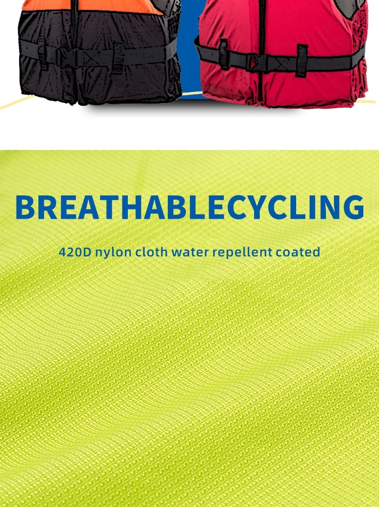 Safe Swim Life Jacket, Kayak Vest, Big Buoyancy Aids, Water Sport Survival Float for Adult, 120kg, New, Summer