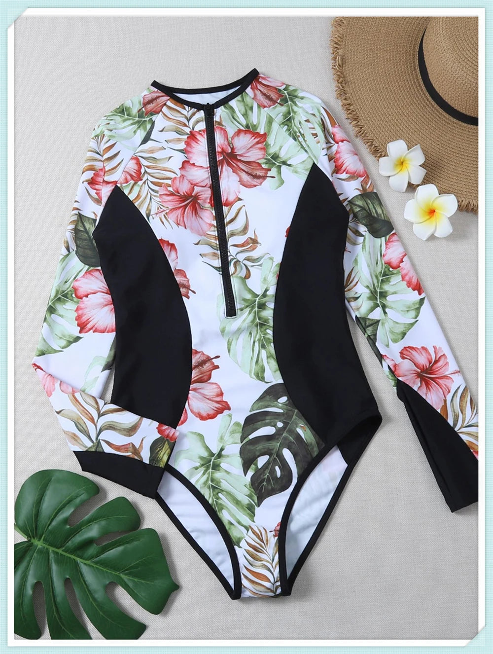 Solid Diving Clothes 2023 Women Zipper One Piece Bathers Bathing Swimming Swim Suit Female Long Sleeve Swimwear Surf Swimsuit