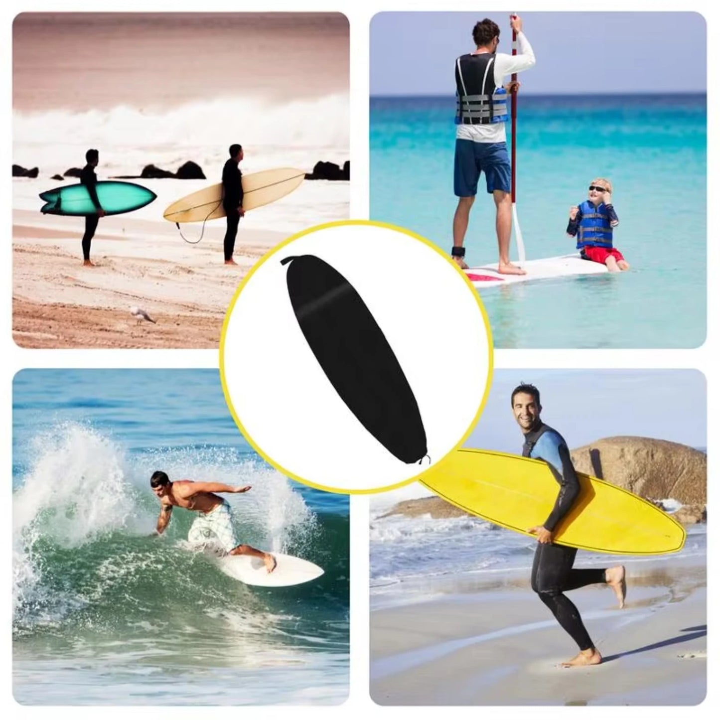 Surfboard Sock Cover Waterproof Protective Board Case 3 Sizes Waterproof And Dustproof Skis Cover Surfing Accessories  surf