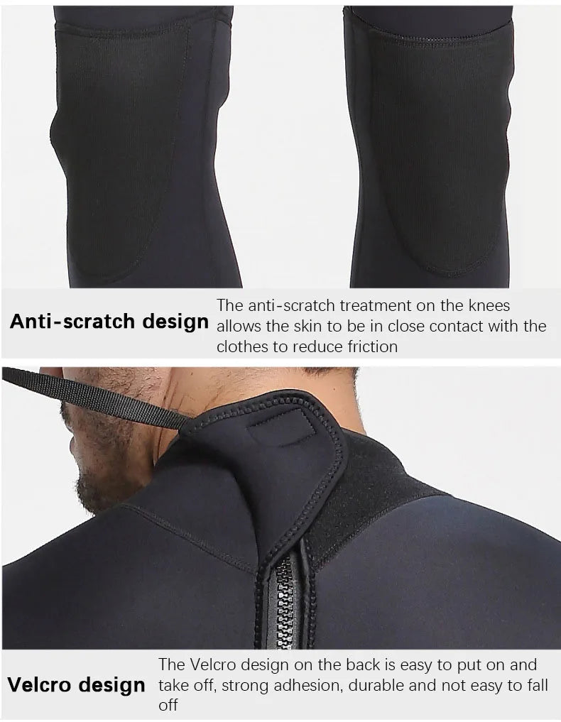 Men Wetsuit 3mm Neopreno Keep Warm One-Piece Swimsuits Quick Dry Snorkeling Kayaking Surfing Clothes Diving Suit Kitesurf
