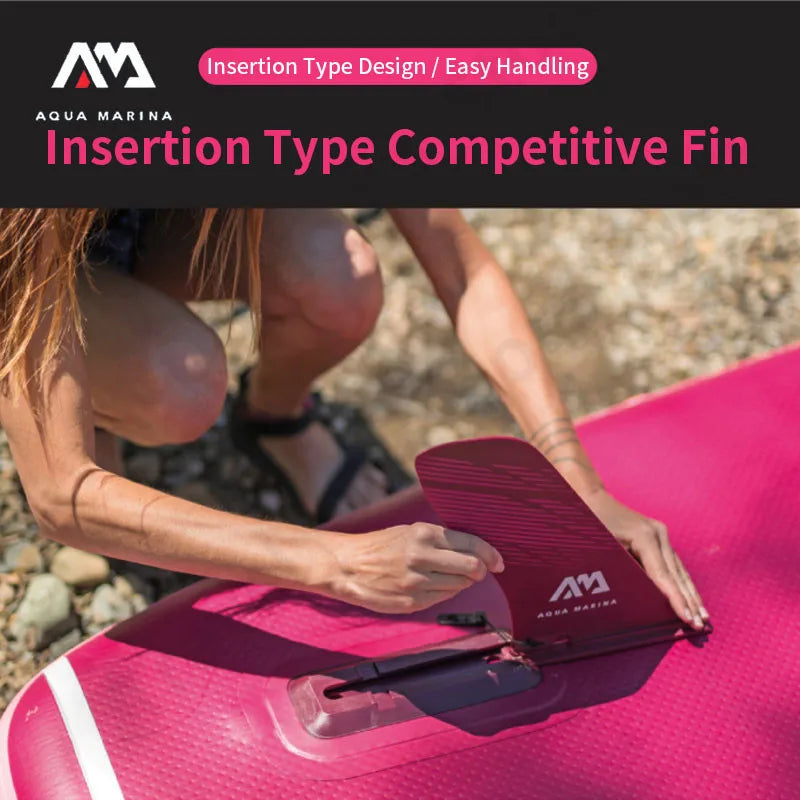 Aqua marina coral racing fin sup prancha de surf acessórios plug in paddle fin 24x18.5cm surf acelerar cauda leme 0.3kg