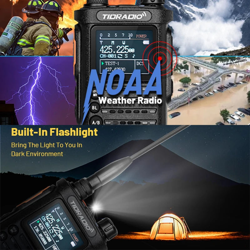 2PCS TIDRADIO 2nd Gen H8 Walkie Talkie Long Range Professional Radio Connection APP Wireless Programming Portable Radio GMRS