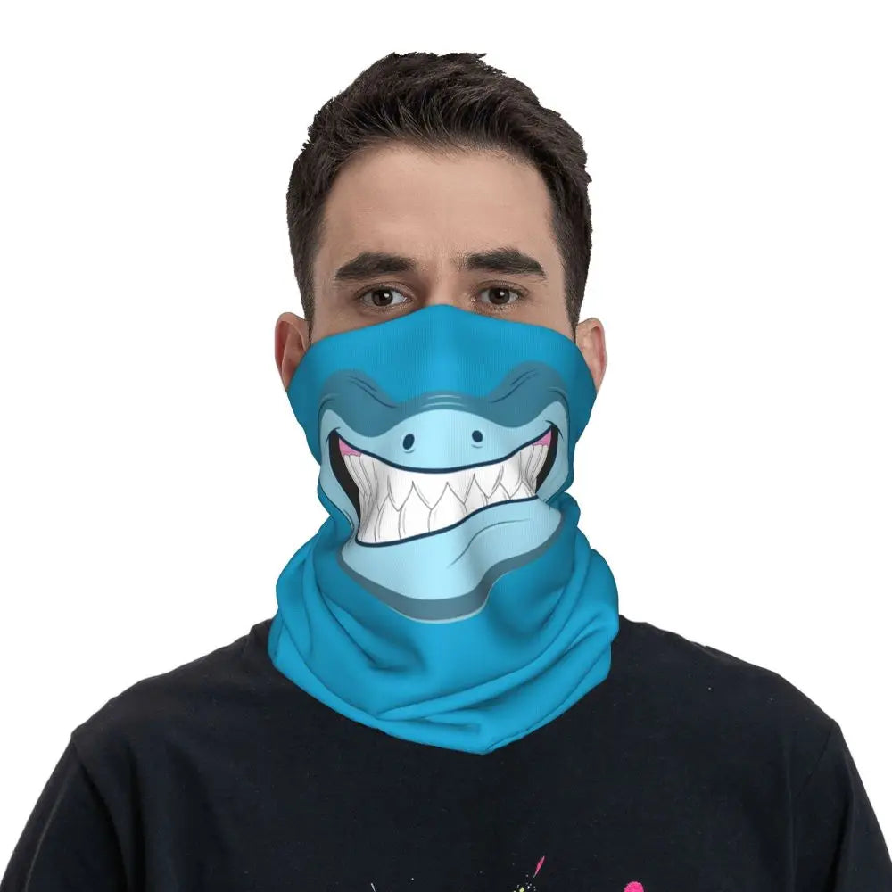 Shark Face Mask Bandana Neck Cover Printed Wrap Scarf Multi-use Cycling Scarf Outdoor Sports For Men Women Adult Washable