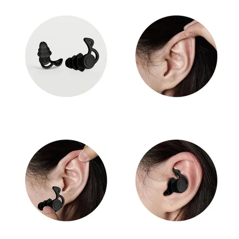 1pair Anti Noise Silicone Earplugs Swimming Ear Plugs Isolation Interference For Work Sleeping Surf Soft Comfort Ear Protector