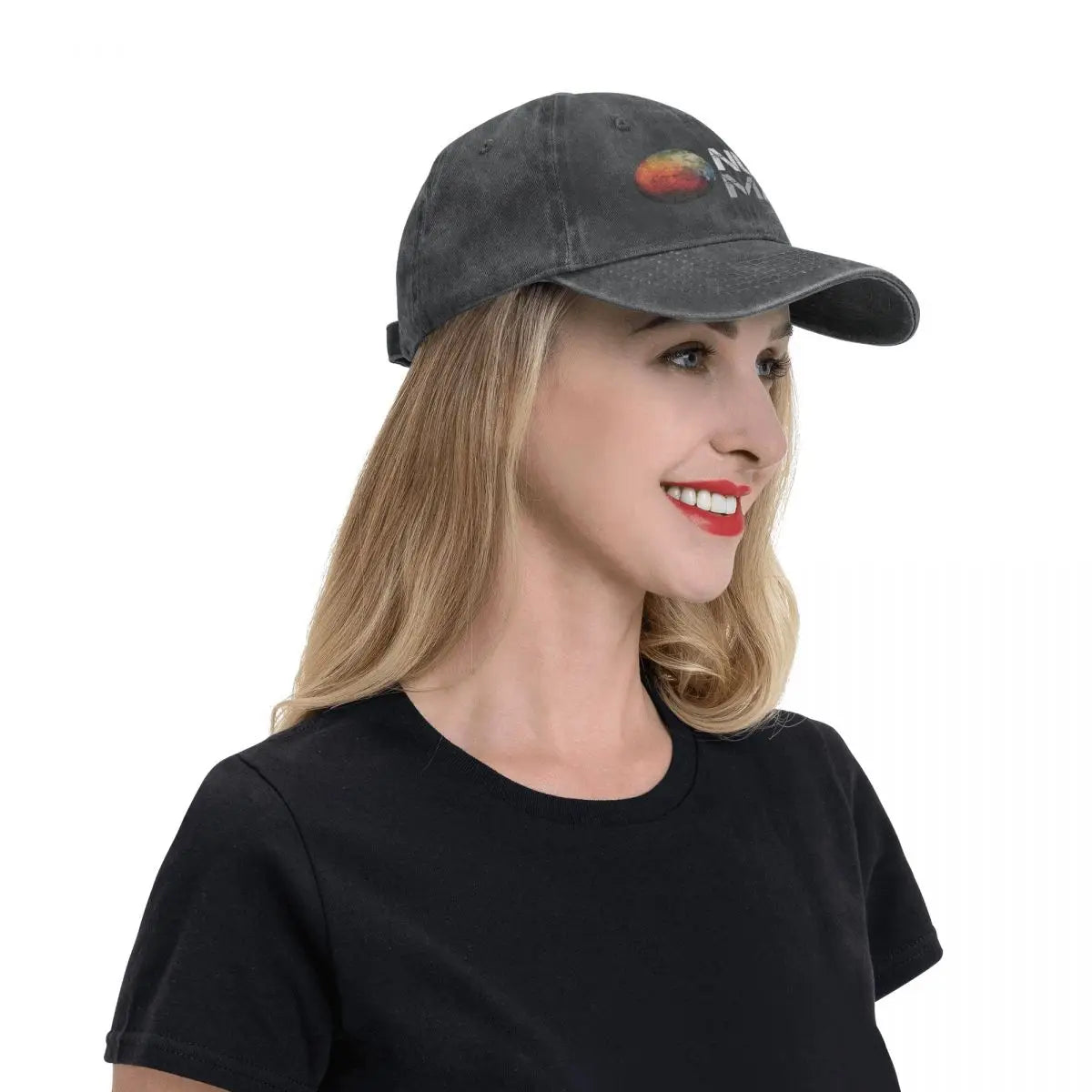 2022 New Hip Hop Washed Nuke Mars Space Mars Moon Ponytail Baseball Cap Men Women Summer Autumn Adjustable Hat Cap Hats