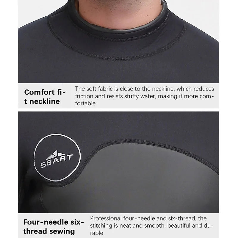 Men Wetsuit 3mm Neopreno Keep Warm One-Piece Swimsuits Quick Dry Snorkeling Kayaking Surfing Clothes Diving Suit Kitesurf