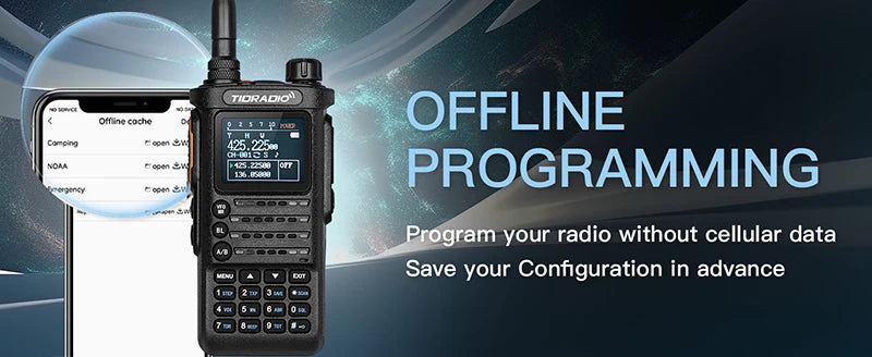 2PCS TIDRADIO 2nd Gen H8 Walkie Talkie Long Range Professional Radio Connection APP Wireless Programming Portable Radio GMRS