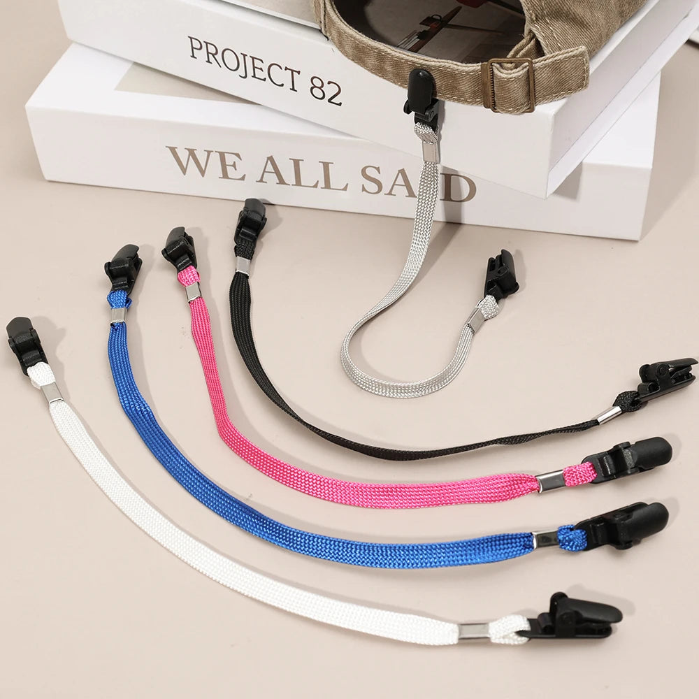1/5pcs Cap Wind-proof Rope Hat Clips Cap Retainer Fishing Apparel Keeper with Cord for Golfing Fishing Boating Sailing Sports