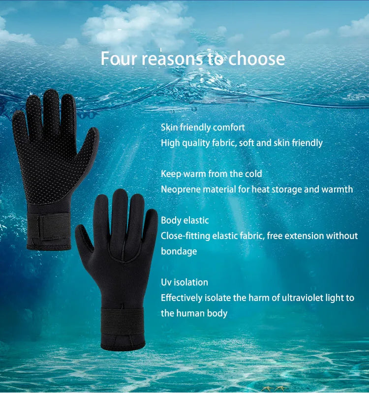New Adult Diving Gloves Neoprene 3mm 5mm Thermal Spearfishing Gloves Anti-slip Surfing Swimming Kayak Paddling Snorkel Gloves